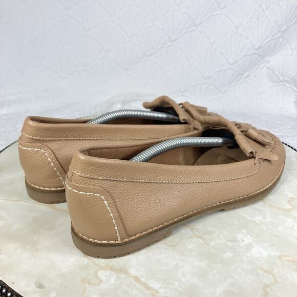 Sofft Loafers Womens Size 8.5 Tan Basket Weave Leather Slip On Comfort Shoes New - Picture 9 of 13